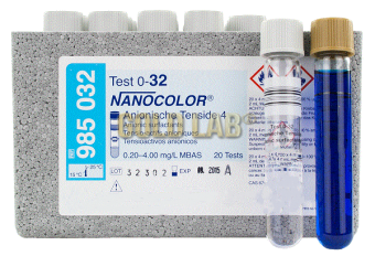 NANOCOLOR SURFACTANTES ANIONICOS 4 0,20 - 4,00MG/L MBAS P20T