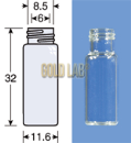 VIAL C/R N9-1 INCOLOR 11,6X32MM 1,5ML C/100PC