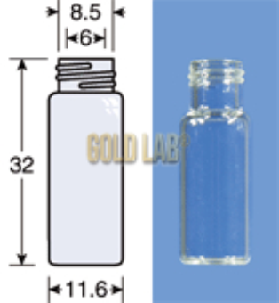 VIAL C/R N9-1 INCOLOR 11,6X32MM 1,5ML C/100PC