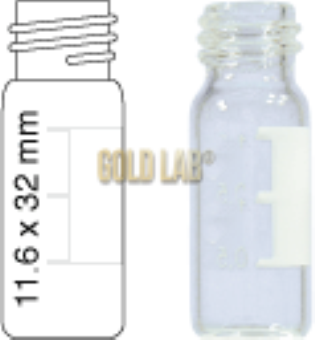 VIAL C/R N10 INCOLOR GRADUADO 11,6X32MM 1,5ML C/100PC