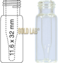 VIAL S/R N11-01 INCOLOR C/INSERT ABERT.LARG.1ML C/100PC