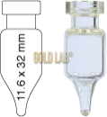 VIAL S/R N11-1 C CONICO INCOLOR 1,1ML 11,6X32MM C/100PC