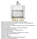 CAPELA EXAUSTAO GASES F. VIDRO 10M3 MED. EXT. 65X64X40CM PORTA ACRILICO MOTOR INTERNO