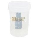 COLETOR UNIVERSAL GRAD. 80ML TAMPA 9MM TRANSPARENTE TAMPA BRANCA C/ROSCA C/ PA CX/ C 100