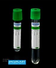 TUBO COLETA VACUO T. VERDE 9,0 ML HEPARINA C/100 VIDRO OK