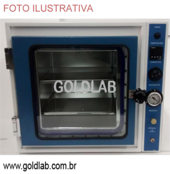 ESTUFA À VACUO 29LTS- TEMP.AMB. +7°C ATÉ 200°C CÂMARA EM INOX POLIDO 3 SUPORTES, 3 BANDEJAS, ENTRADA E ALIVIO C/REGISTROS INDEPENDENTES