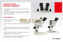 ESTEREOMICROSCÓPIO COM ZOOM ATÉ 200X. LED. BINOCULAR OU TRINOCULAR. BIVOLT.