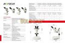 ESTEREOMICROSCÓPIO COM ZOOM ATÉ 200X. LED. BINOCULAR OU TRINOCULAR. BIVOLT.