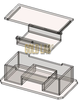 CUBA ELETROFORESE HORIZONTAL 14X14CM BRASIL