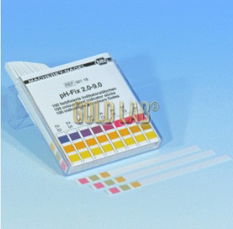 PAPEL INDICADOR PH 2,0 - 9,0 GRAD DE 0,5 PH CX C/100 TIRAS DE 6X85MM