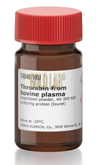 TROMBINA DO PLASMA BOVINO LYOPHILIZED POWDER, 40-300 NIH UNITS/MG PROTEIN (BIURET) C/1000 UNTS