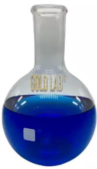 BALAO FUNDO REDONDO 500ML UMA JUNTA 24/40 + GARG. CURTO