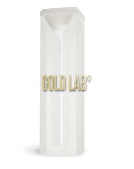 CUBETA VIDRO 1,0ML 10MM + TAMPA PTFE + 2 FACES POLIDAS