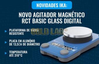 AGITADOR MAGNETICO C/ AQUECIMENTO DIGITAL 20 LITROS 230V RCT BASIC GLASS