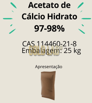 ACETATO DE CÁLCIO HIDRATO 97-98% 25KG