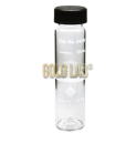 CUBETA VIDRO REDONDA 25MM 25ML C/ TAMPA ROSCA 1UN