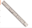 ESCALA MÉTRICA DE AÇO INOX GRADUADA 150 MM