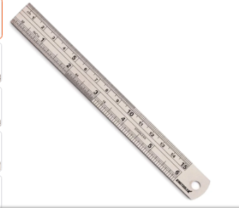 ESCALA MÉTRICA DE AÇO INOX GRADUADA 150 MM