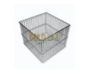 CESTO QUADRADO ARAME INOX 20X20X20CM