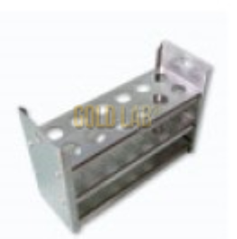 RACK/ESTANTE ALUMINIO 12 TUBOS 13MM BANHO MARIA C/ CABECEIRA